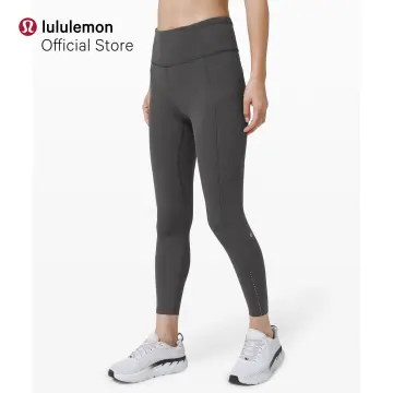 Lululemon Fast And Free Reflective High-rise Crop 19 In Black