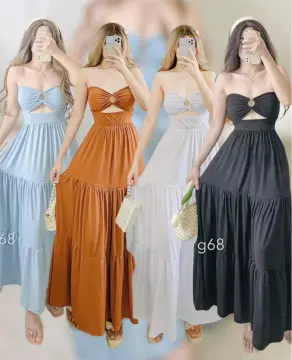 Buy Long Dress With Padded Bra online