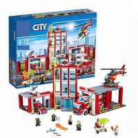 ตัวต่อเลโก้Lego City Fire Series 60110 Fire Department Boy Assembly Building Block Toy Gift ตัวต่อของเล่น02052