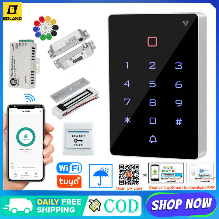 Boland Wifi Tuya App Door Access Control System Kit Ip68 Waterproof Rfid Keypad Access