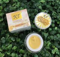 KT night cream by บ้านครีมกระต่ายขาว แพ็คเกจใหม่ กระปุกสีทอง ของแท้ ครีมเคที ครีมไข่มุุก ครีมกลางคืน บำรุงผิวหน้า