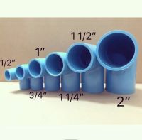 ข้อต่องอ 90 องศา PVC ตราท่อน้ำไทย แบบหนา 13.5 ขนาด 1/2”(4 หุน) - 2” ( 2 นิ้ว)