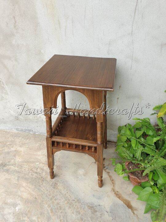tawaii-handicrafts-โต๊ะ-โต๊ะไม้-โต๊ะไม้สัก-โต๊ะข้าง