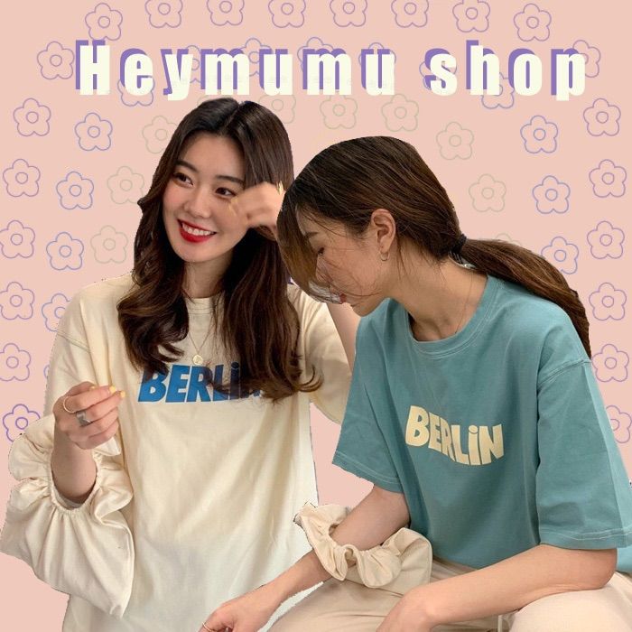 heymu-เสื้อยืด-berlin-สไตส์เกาหลี-เสื้อยืดงานดี-สีสวย-เนื้อผ้าดี-ลายสกีน-be570