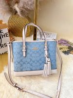 แท้?% Coach CA142 Mollie Tote 25 In Signature Chambray