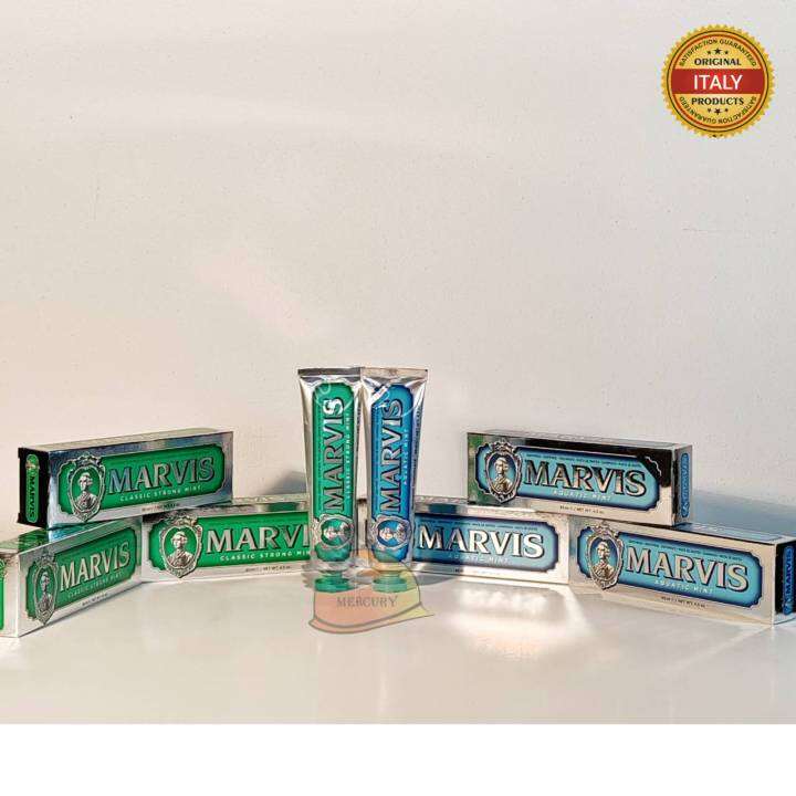 Marvis Toothpaste Italy ยาสีฟันมาร์วิส,มาร์วิซอิตาลี ราคา 1 กล่อง/รส 85 ml Made in Italy มี 2