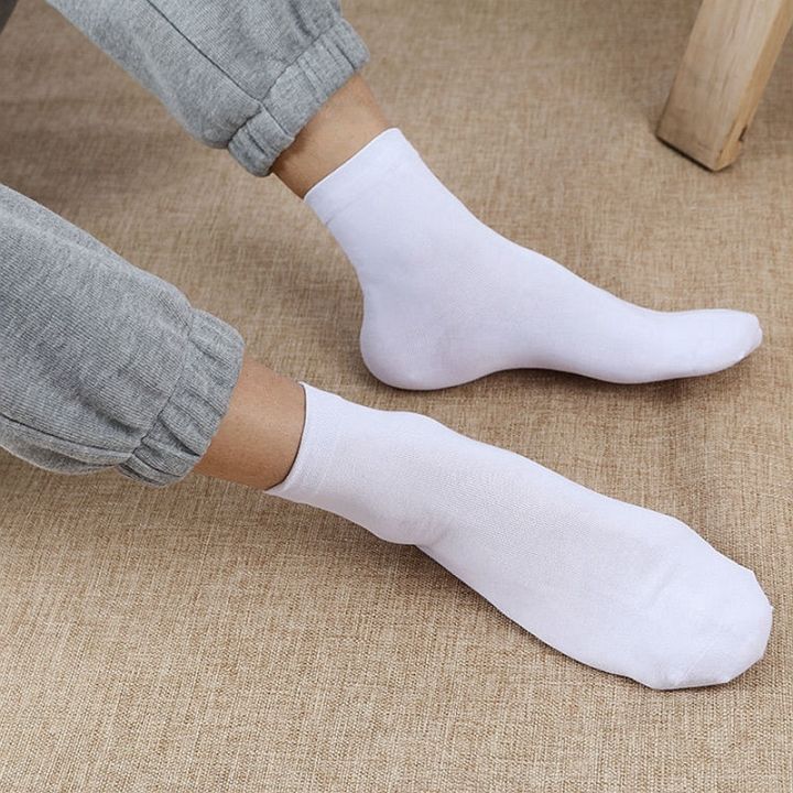 12Pairs (36-42)C.s Club Cotton Ankle School Plain White Socks | Lazada PH