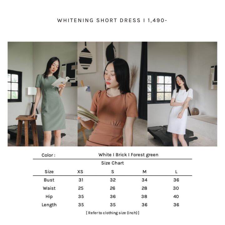 whitening-short-dress-สินค้าพร้อมส่งค่ะ-ยกเว้น-size-m-ทุกสีพรี-14-20-วันค่า