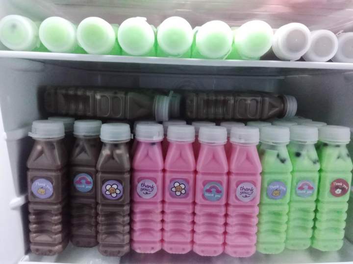 ขวดขุ่น-pp-ขนาด-180-ml-พร้อมฝากด-ปากขวดปานกลาง-แพ็คละ-150-ใบ-ขวดขุ่น-ขวดpp-ขวด-ขวดพลาสติก