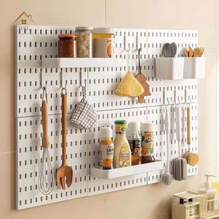 DXL Pegboard Rack DIY Household Kitchen Rack Bedroom Desk Organizer