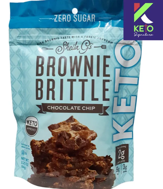 Shiela G's Keto Brownie Brittle Chocolate Chip 64g Lazada PH