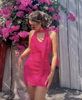 The Daughters Club - PARIS MINI DRESS HOT PINK