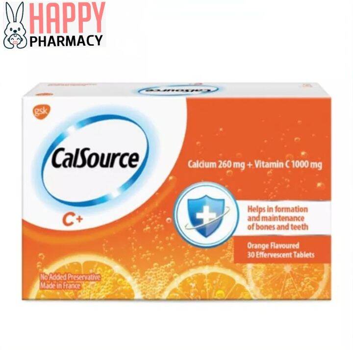 CALSOURCE CALCIUM + VITAMIN C EFFERVESCENT TABLETS 30'S [EXP6/23] Lazada