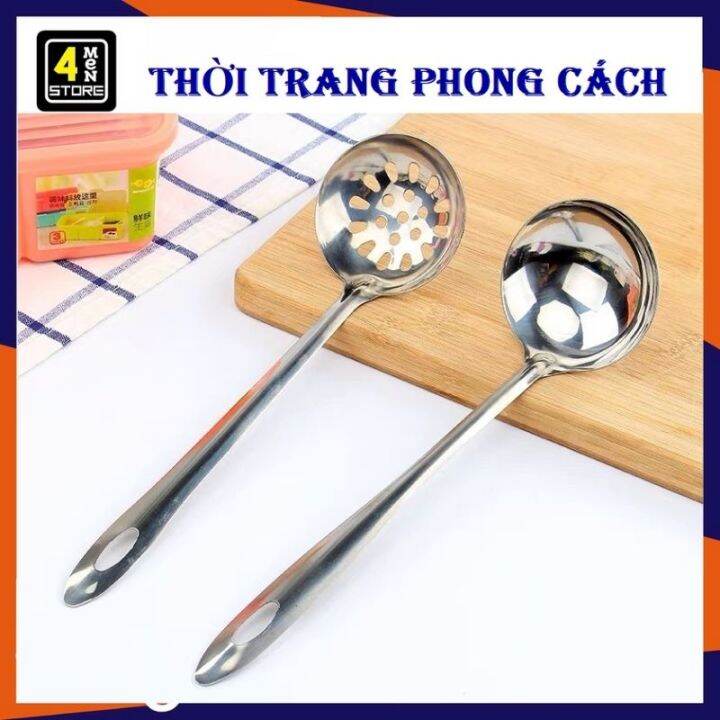 Muôi Vá Múc Canh Inox / Muôi Thủng Vớt Thức Ăn Topping Đồ Lẩu - Muôi ...
