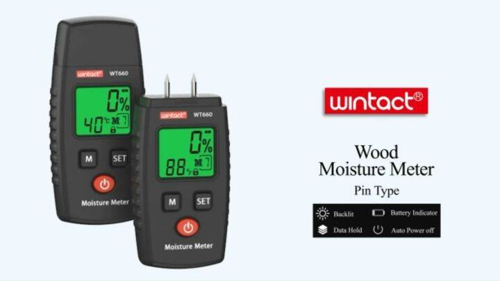 Wintact By Benetech Wt Digital Wood Moisture Tester With Two Pins