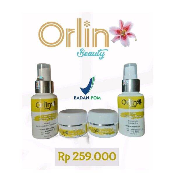 PAKET WHITENING PLATINUM ORLIN BEAUTY SKINCARE BPOM - KRIM GLOWING AMAN ...