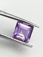 พลอยอเมทิสต์ธรรมชาติแท้ 100% ทรงสี่เหลี่ยม 5x5 5x5 Square shape 100% natural amethyst gemstone