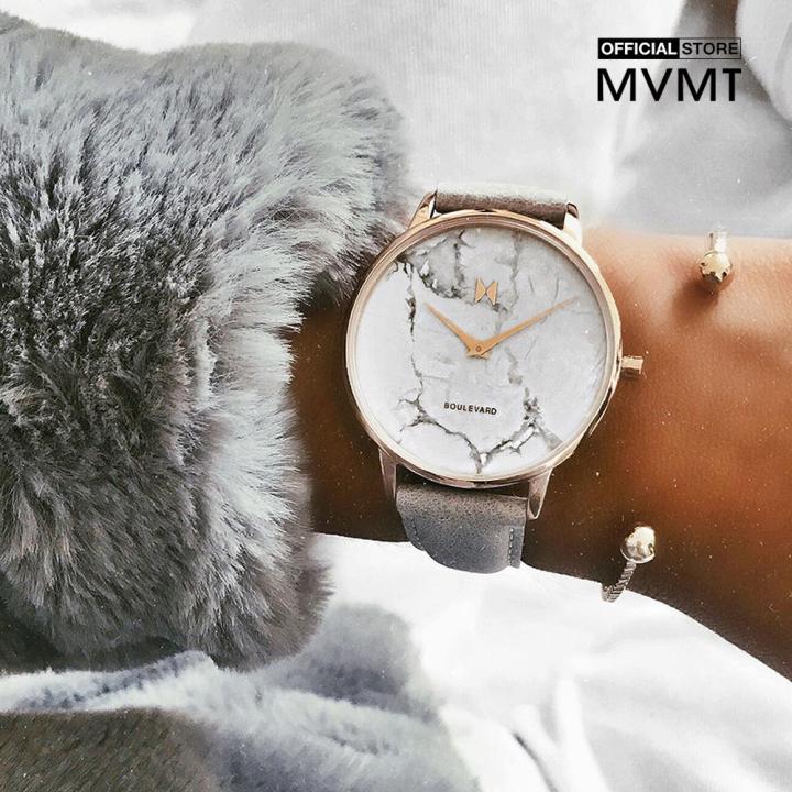 Đồng hồ nữ MVMT mặt tròn dây da 38mm D-MB01-RGLAMA 0000-04
