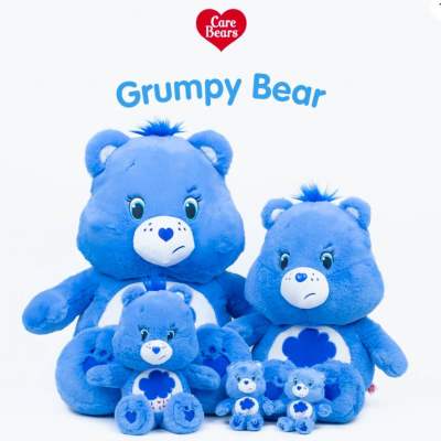 ❤️‍🔥 พร้อมส่ง ❤️‍🔥✨สินค้าแท้💯ลิขสิทไทย🇹🇭ตุ๊กตาหมีแคร์แบร์ 25-45 cm. 🌧 หน้าบึ้ง Grumpy Bear สีฟ้าเข้ม 💙