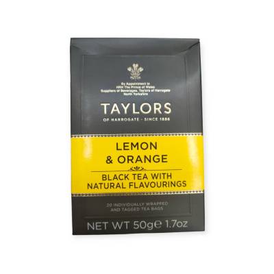 Taylors Lemon &amp; Orange Black Tea 50g. ชาดำใบกลิ่นเลมอนและส้มชนิดซอง 50 กรัม