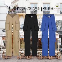 Canvas cargo pants กางเกงขายาวคาร์โก้ กระเป๋าข้าง y2k