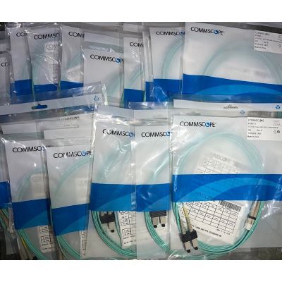 CommScope Fiber Optic Patch Cord, OM3, LC to SC Duplex, Multimode 1.8 mm LSZH & OFNR, Lengths 3m/5m