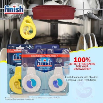 Finish Dishwasher Freshener Lemon＆Lime ผลิตภัณฑ์​น้ำหอมดับกลิ่น น้ำยา​ขจัด​กลิ่น​สำหรับ​เครื่อง​ล้างจาน​ ใช้ได้ 60ครั้ง​
