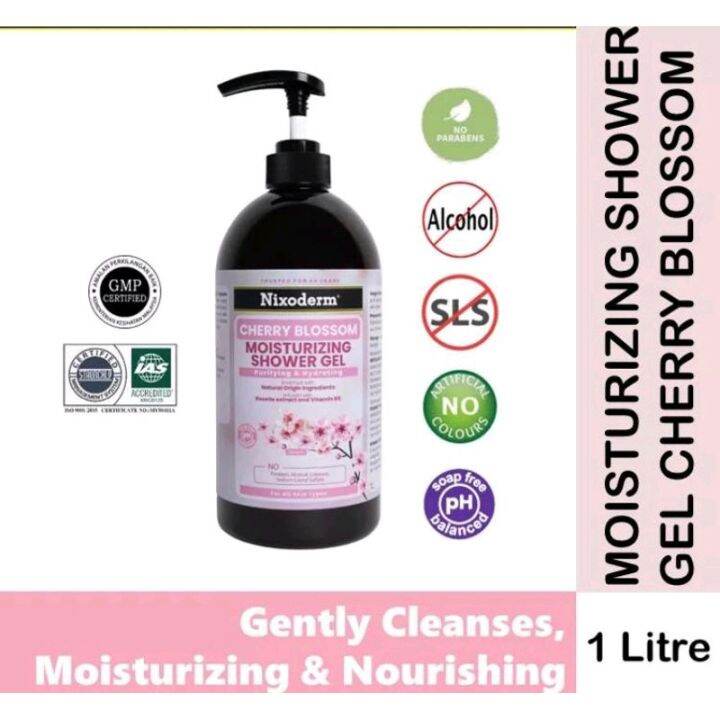 Nixoderm AntiBacterial Shower Gel Cherry Blossom 1000ml Lazada