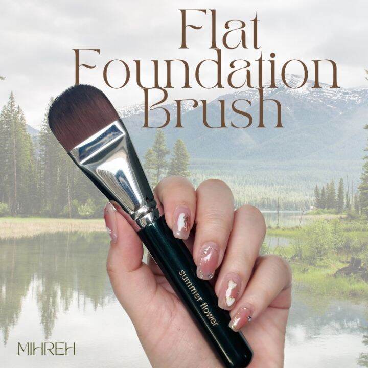 2115-พร้อมส่ง-แปรงลงรองพื้นหัวแบน-flat-foundation-brush-ได้ลุคงานผิว-หัวแบนที่แนบสนิทไปกับผิว