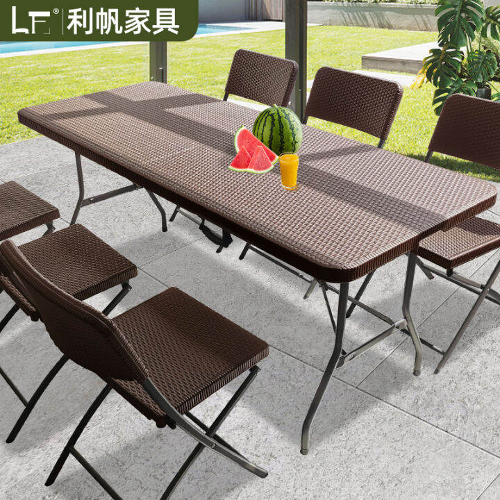 Outdoor Dining Table and Chair Courtyard Outdoor Table Waterproof and