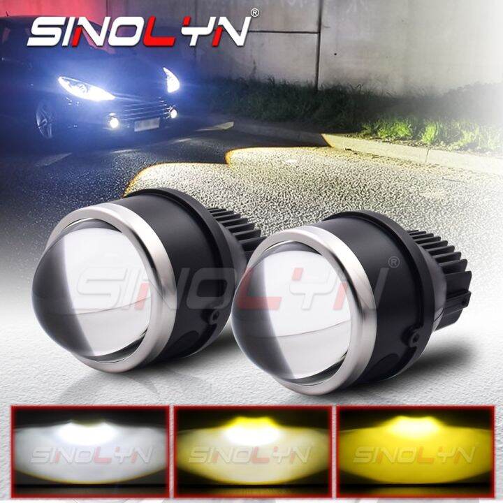 Sinolyn Bi LED Fog Lights LED Projector Lens 5500K 4300K 3000K 3-Mode ...