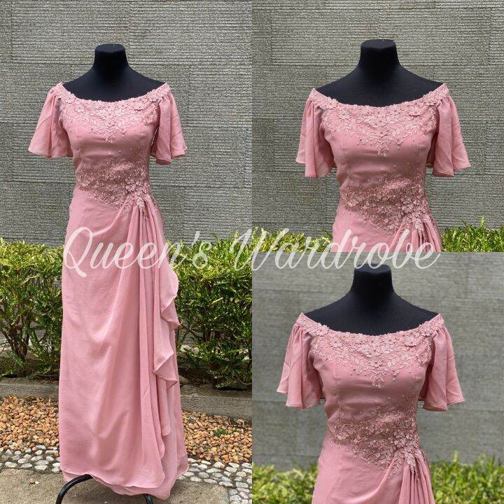 Blush Pink/Old Rose Parents of the Bride and Groom Gown/ Principal Sponsor Gown Code Mylin 2