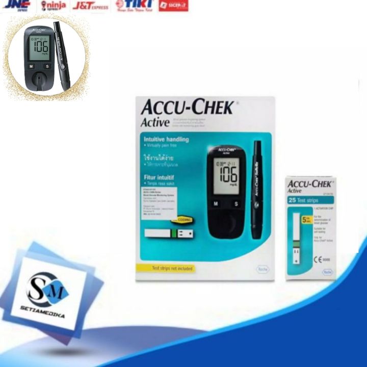 Alat Accu Chek Active Strip Isi 25 Alat Accucheck Aktive Alat Cek