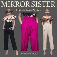 ?ป้าย Mirrorsister 01105.7 กางเกงเอวสูง ช่วงเอวแต่งขอบกว้างกำลังดี