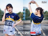 ? เสื้อกีฬา ?พิมพ์ลายทั้งตัว  ARCTIC SPORT ( รุ่น N.24 ) ผลิตจากผ้าไมโครสปอร์ต ชนิดพิเศษใส่ได้ทั้งชายและหญิง