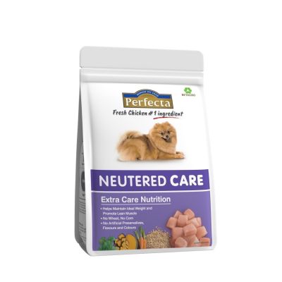 Perfecta Neutered Care for Dog อาหารเม็ดสำหรับสุนัข สูตรทำหมัน ขนาด 500g.