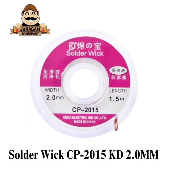 SOLDER WICK CP2015 2.0MM SOLDERWICK PITA PEMBERSIH TIMAH Lazada