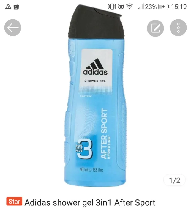 Adidas shower gel 3 in 1 after sport 400ml Lazada Indonesia