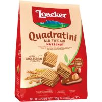 [?พร้อมส่ง]Loacker Quadratini Multigrain ล็อคเกอร์ ควอดราตินี มัลติเกรน 110 กรัม รสเฮเซลนัท