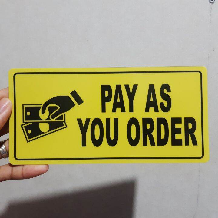 Pay As You Order New Version Design Signage Pvc Type Waterproof And Non Fading Lazada Ph 1474