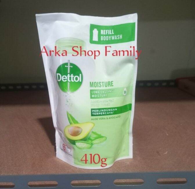 DETTOL Bodywash Sabun Mandi Cair Aloe Vera Avocado Pouch Refill 410g ...