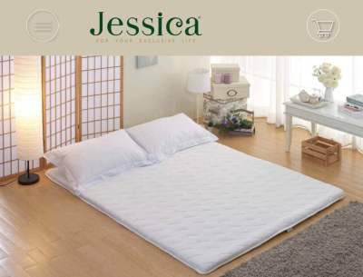 Jessica Futon Mattress Size 5 ft  เจสสิก้า ที่นอนยางพาราอเนกประสงค์ ใช้แทนท้อปเป้อร์ได้ สินค้าคุณภาพเกรดพรีเมียม ขนาดเตียง 5 ฟุต