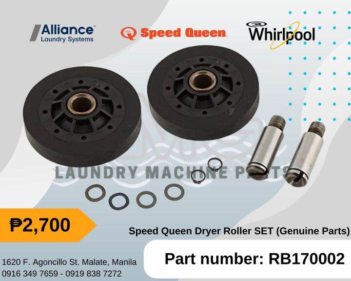 Speed Queen Dryer Roller SET (Genuine Parts) RB170002 Lazada PH