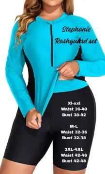 Plus size Rash Guard Swimwear for Women Fit from Large up to 3XL Nylon  Spandex fabric