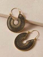 ต่างหูแฟชั่น ต่างหูโบฮีเมียน (ส่งจากไทย) 1pair Bohemian Hollow Out Drop Earrings