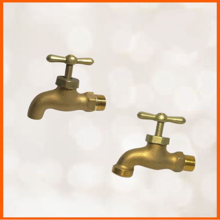 Brass Faucet 1/2” Hose Bibb and Plain Bibb- USA Quality Brass Faucet ...