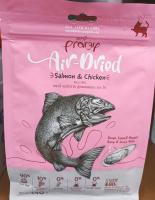 สินค้าใหม่แนะนำ อาหารแมวเม็ด ยี่ห้อ Pramy Air -Dried Salmon&amp; Chicken พรามี่ แอร์ดราย สูตรแซลมอน และไก่ ขนาด140 กรัม (1ถุง) อาหารแบบอบแห้ง