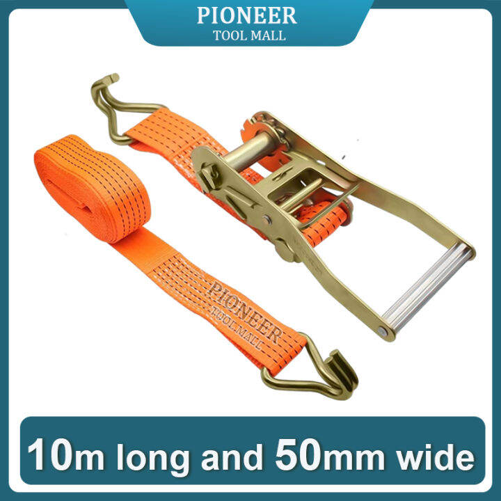 Heavy Duty Ratchet Straps Tie Downs 10m long and 50mm Ratchet Strap Tie
