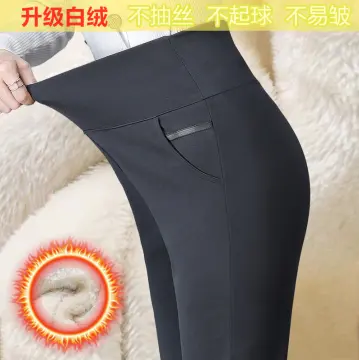 Cheap Women's Leggings High Waist Slim Stretch Pencil Pants Large Size Plus  Velvet Warm Winter Pants