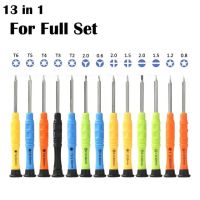 13 in 1 Disassembly Torx Screwdriver Kit Opening Tools Metal Pentalobe Teardown Flat Cross For iPhone For Samsung HuaWei Tablet